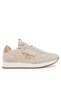 Sneakersy Calvin Klein Jeans. Kolor: beżowy