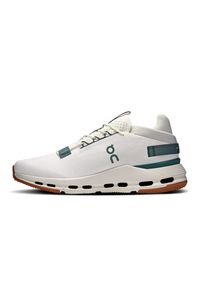 On - Sneakersy męskie ON Cloudnova 2 Ivory | Olive. Okazja: na co dzień. Kolor: biały. Materiał: materiał. Szerokość cholewki: normalna
