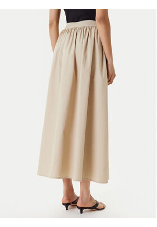 United Colors of Benetton - United Colors Of Benetton Spódnica maxi 4TPUD004I Beżowy Regular Fit. Kolor: beżowy. Materiał: bawełna