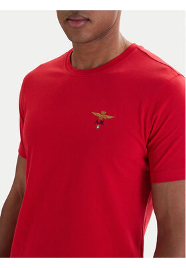 Aeronautica Militare T-Shirt 261TS1580UJ00372 Czerwony Regular Fit. Kolor: czerwony. Materiał: bawełna
