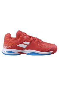 Buty tenisowe dziecięce Babolat Propulse All Court Junior tomato/white 37. Kolor: czerwony. Sport: tenis