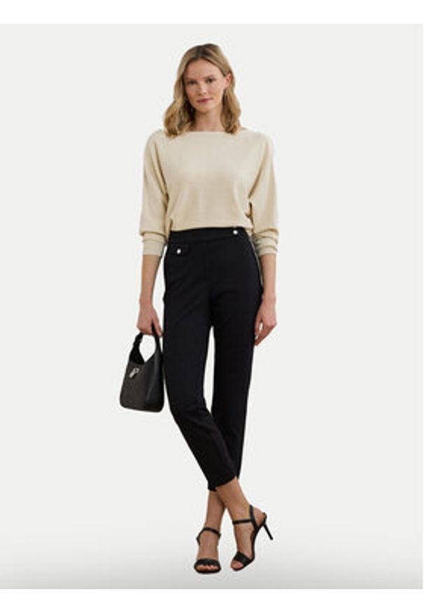 Lauren Ralph Lauren - LAUREN RALPH LAUREN Spodnie materiałowe 200980023001 Czarny Straight Fit. Kolor: czarny. Materiał: wiskoza