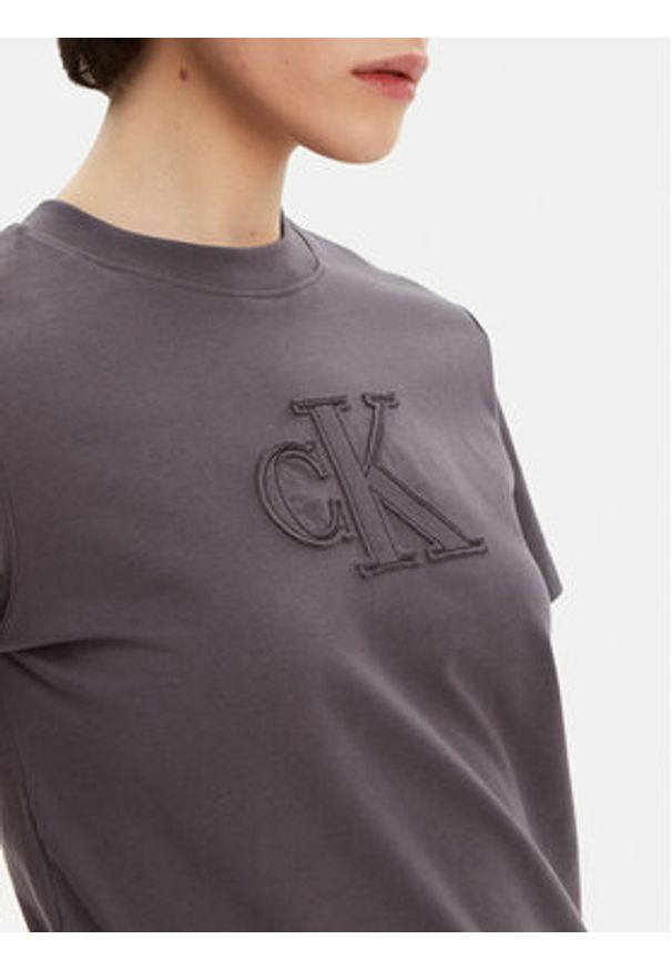 Calvin Klein Jeans T-Shirt J20J225256 Szary Regular Fit. Kolor: szary. Materiał: bawełna