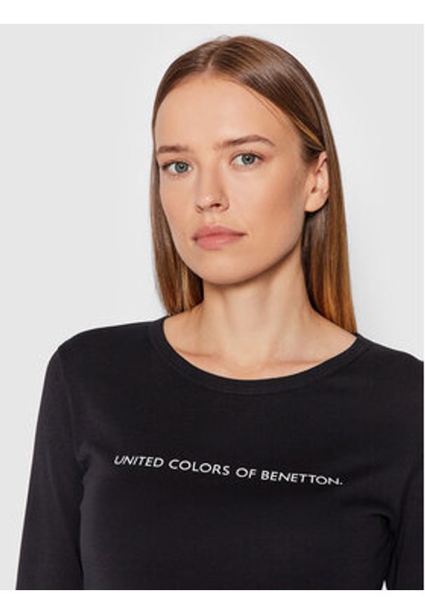 United Colors of Benetton - United Colors Of Benetton Bluzka 3GA2E16G0 Czarny Regular Fit. Kolor: czarny. Materiał: bawełna