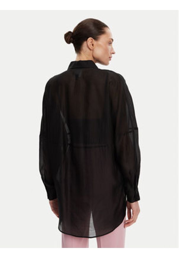 ACCESS FASHION Koszula 53-7068-104 Czarny Loose Fit. Kolor: czarny. Materiał: lyocell