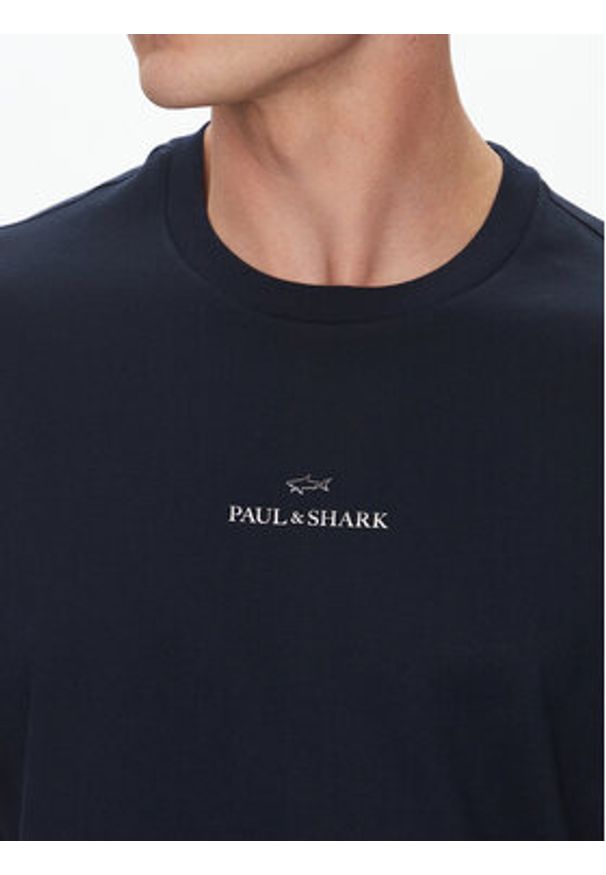 PAUL & SHARK - Paul&Shark T-Shirt C0P1240 Granatowy Regular Fit. Kolor: niebieski. Materiał: bawełna