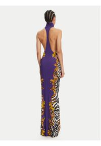 Versace Jeans Couture Sukienka wieczorowa 78HAO9P5 Fioletowy Slim Fit. Kolor: fioletowy. Materiał: wiskoza. Styl: wizytowy #3