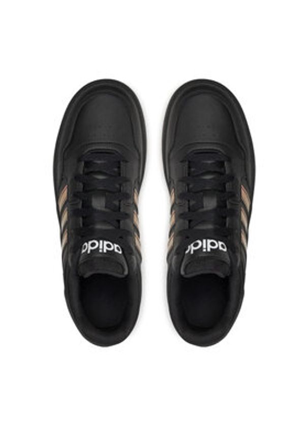 Adidas - adidas Sneakersy Hoops 3.0 K GZ9671 Czarny. Kolor: czarny. Materiał: skóra