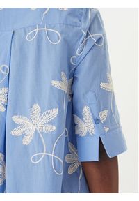 LOLA CASADEMUNT Sukienka koszulowa LS2616135 Niebieski Relaxed Fit. Kolor: niebieski. Materiał: bawełna. Typ sukienki: koszulowe #2