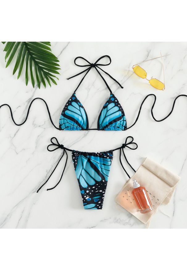 Intica - Strój kąpielowy dwuczęściowy na lato z regulowanymi ramiączkami Gabie. Kolor: wielokolorowy. Materiał: materiał