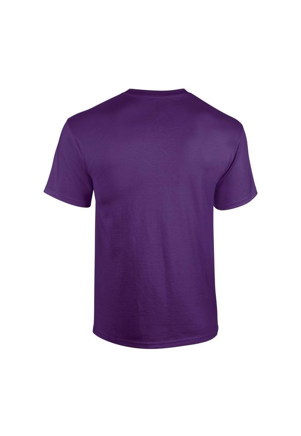 GILDAN - Ciężka Bawełniana Koszulka Unisex Dla Dorosłych. Kolor: fioletowy. Materiał: bawełna. Sport: turystyka piesza