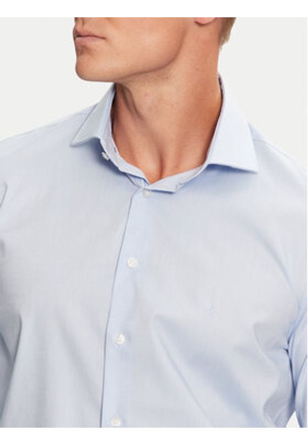 Calvin Klein Koszula K10K113539 Niebieski Regular Fit. Kolor: niebieski. Materiał: bawełna