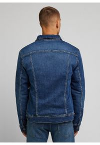 Lee - LEE REVERSABLE RIDER JACKET MĘSKA KURTKA JEANSOWA DŻINSOWA NA GUZIKI MID DARK L89HPME46. Materiał: jeans