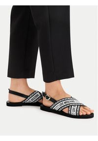 Love Moschino - LOVE MOSCHINO Sandały San Lod Micro20 JA16142G0MIX200A Czarny. Kolor: czarny. Materiał: materiał #6