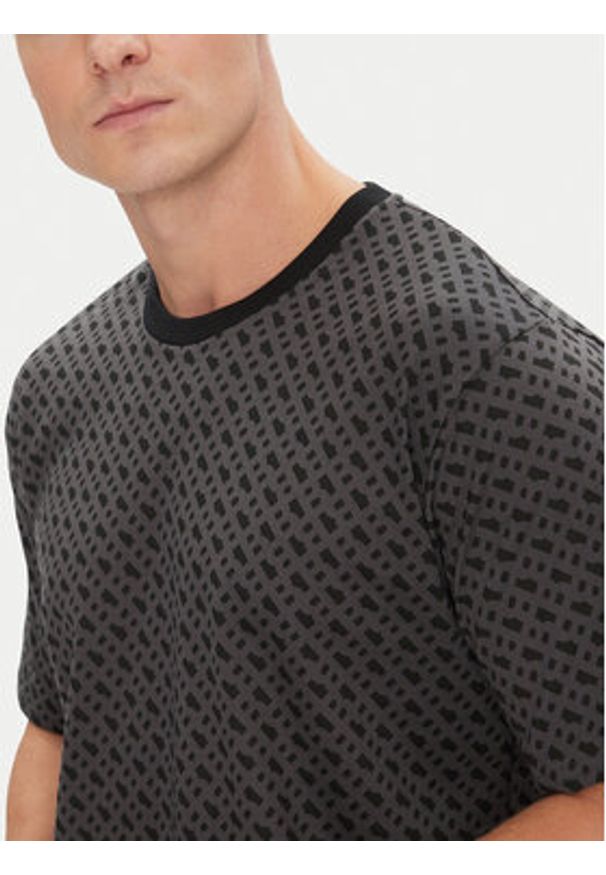BOSS T-Shirt 50535741 Czarny Regular Fit. Kolor: czarny. Materiał: bawełna