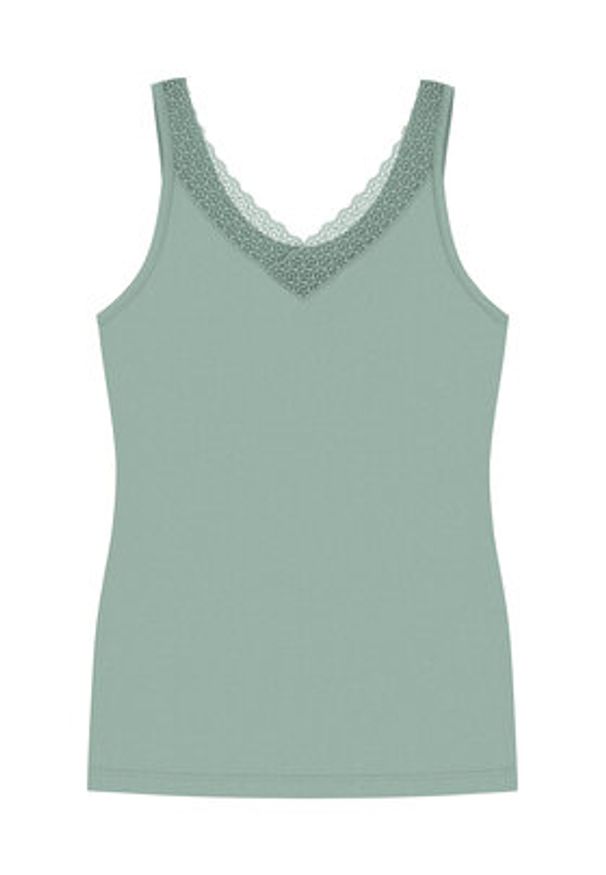Triumph Top Feel Of Modal 10221637 Zielony Slim Fit. Kolor: zielony