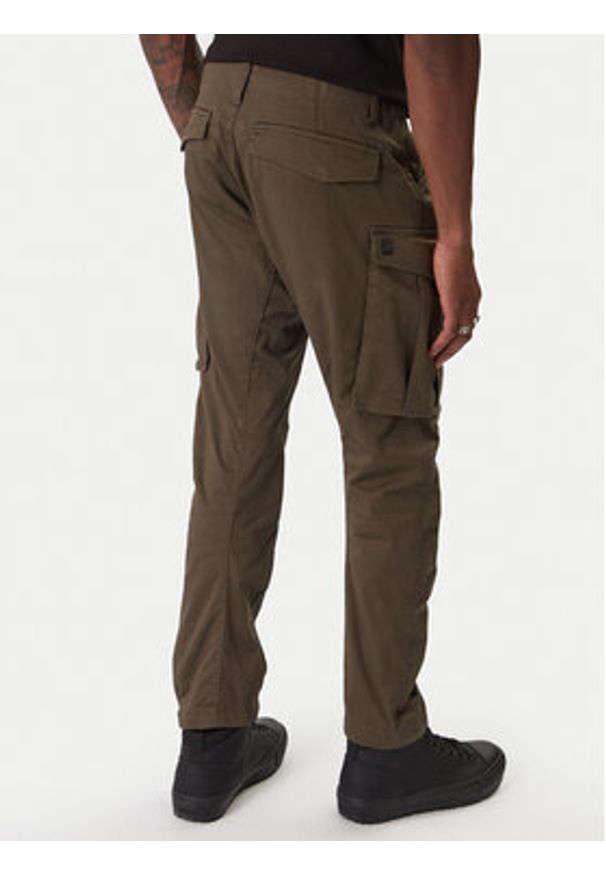 G-Star RAW - G-Star Raw Spodnie materiałowe Rovic D02190 5126 1260 Khaki Regular Fit. Kolor: brązowy. Materiał: bawełna