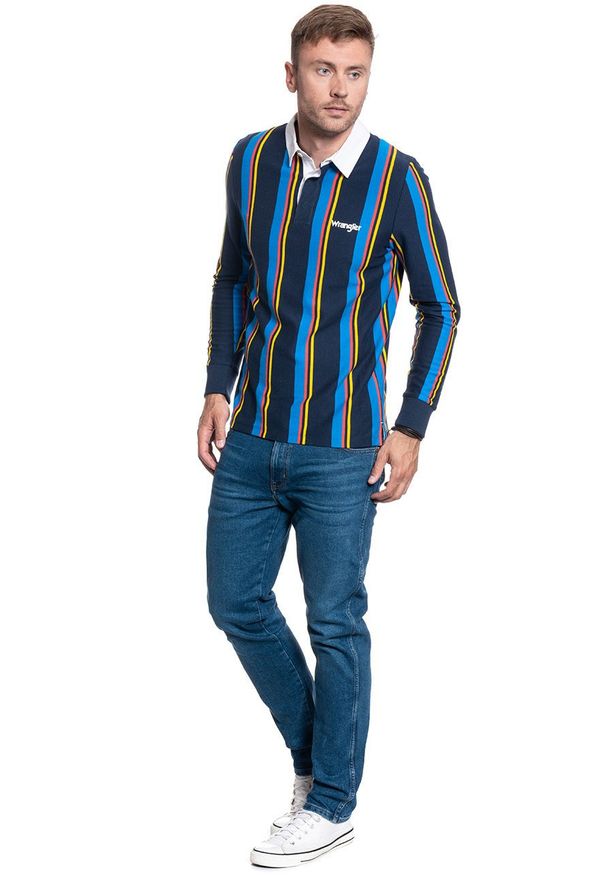 Wrangler - WRANGLER LS RUGBY POLO NAVY W7E5GB114 112131783. Typ kołnierza: polo