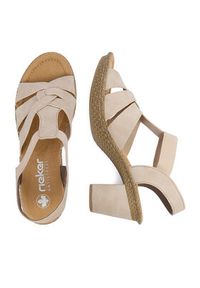 Rieker Sandały CEO-665K3-62 Beżowy. Kolor: beżowy. Materiał: skóra #4
