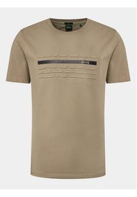 BOSS - Boss T-Shirt 50513010 Beżowy Regular Fit. Kolor: beżowy. Materiał: bawełna