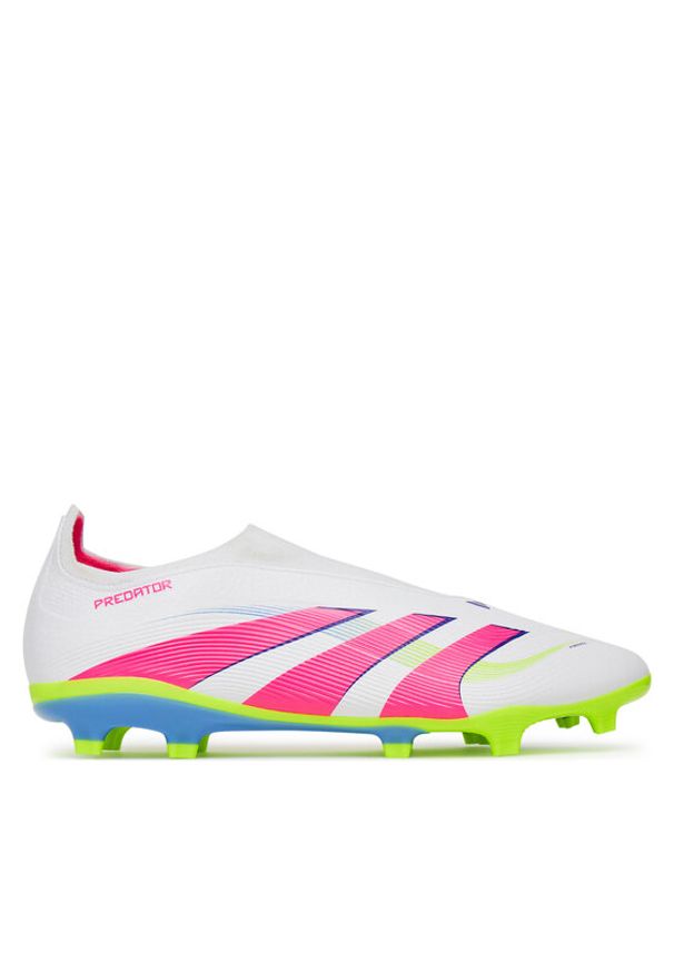 Adidas - adidas Buty do piłki nożnej Predator League Laceless Firm/Multi-Ground ID3861 Biały. Kolor: biały. Materiał: skóra