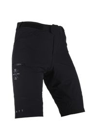 Spodenki rowerowe (+spodenki kolarskie z pampersem w zestawie) LEATT Shorts. Kolor: czarny. Długość: krótkie. Sezon: lato. Sport: kolarstwo