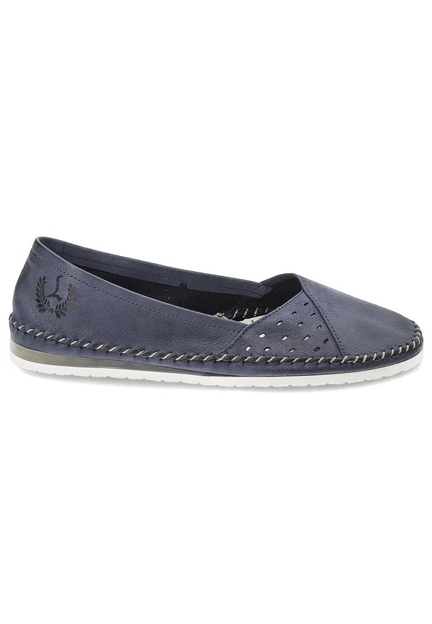Granatowe Espadryle Lemar Wygodne Obuwie Damskie. Okazja: na co dzień. Kolor: niebieski. Materiał: materiał. Wzór: ażurowy. Sezon: lato. Styl: casual, klasyczny, wakacyjny