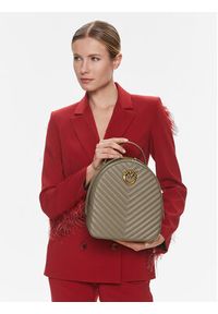 Pinko Plecak Love Click Classic Backpack PE 24 PLTT 102530 A1J2 Khaki. Kolor: brązowy. Materiał: skóra