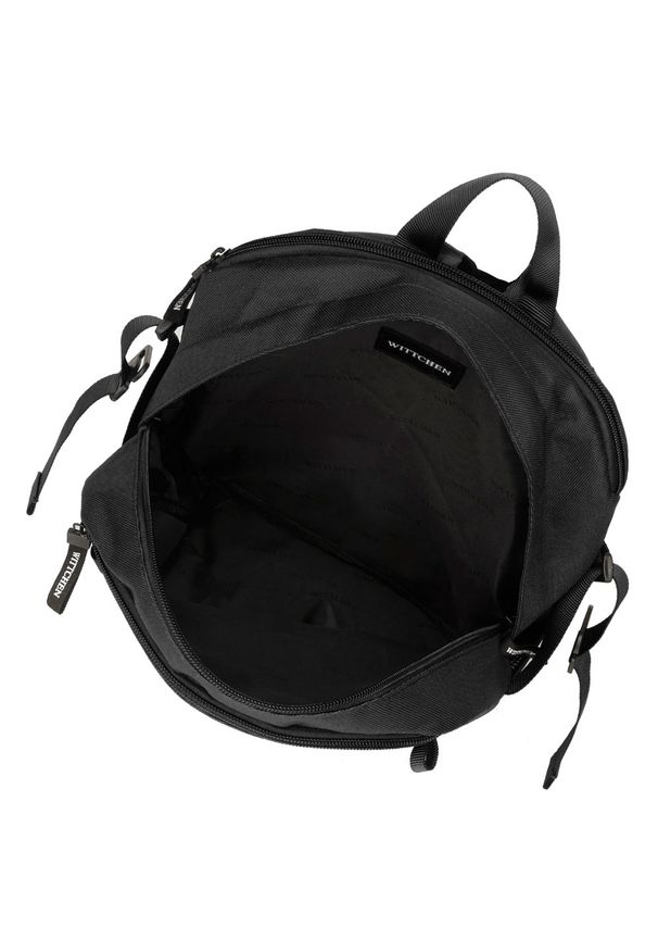 Wittchen - Plecak basic mały. Kolor: czarny. Materiał: poliester. Wzór: paski. Styl: casual