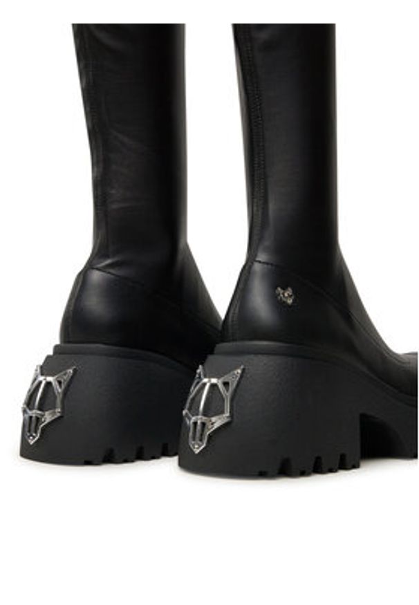 Naked Wolfe Kozaki Scar Czarny. Kolor: czarny. Materiał: skóra