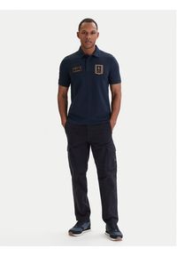 Aeronautica Militare Polo 261PO1927UP00191 Granatowy Regular Fit. Typ kołnierza: polo. Kolor: niebieski. Materiał: bawełna #3