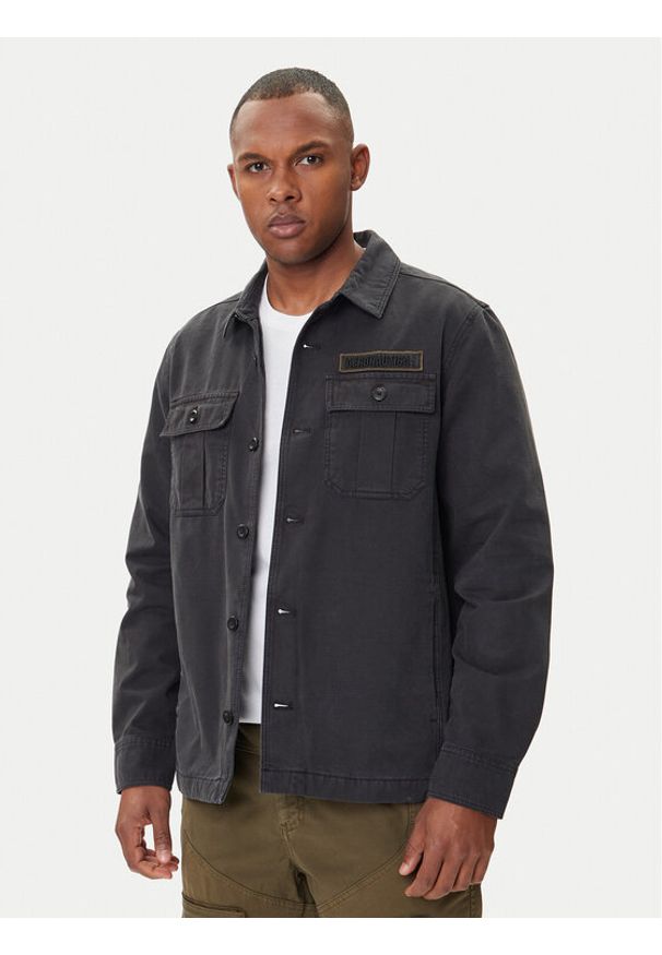 Aeronautica Militare Kurtka przejściowa 252AC0036UCT04233 Czarny Regular Fit. Kolor: czarny. Materiał: bawełna