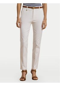 Lauren Ralph Lauren - LAUREN RALPH LAUREN Spodnie materiałowe 200811955005 Biały Skinny Fit. Kolor: biały. Materiał: bawełna