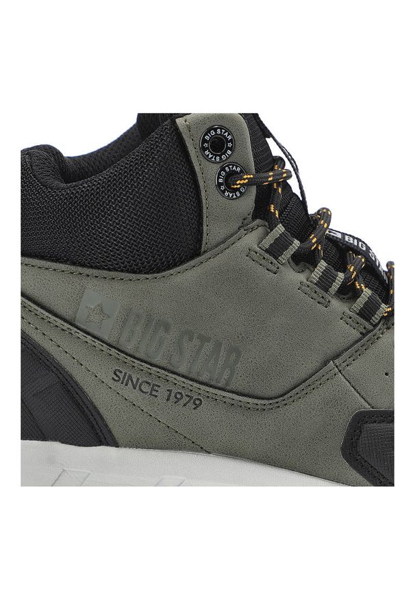 Big-Star - Zielone Trekkingi Big Star Damskie Buty Sportowe. Kolor: zielony. Materiał: syntetyk, materiał. Szerokość cholewki: normalna. Styl: sportowy