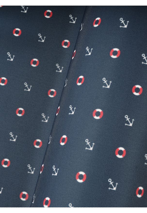 Pako Lorente - PAKO LORENTE – Granatowa poszetka we wzór. Kolor: niebieski. Materiał: poliester