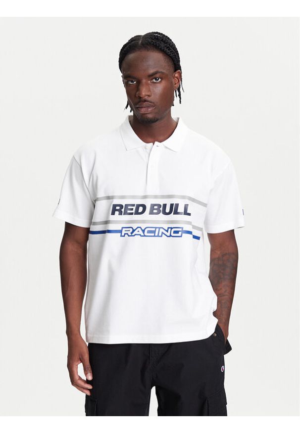 Pepe Jeans Polo Red Bull Racing Moto Panel RM540017 Biały Regular Fit. Typ kołnierza: polo. Kolor: biały. Materiał: bawełna