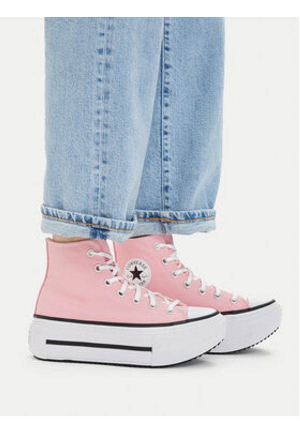 Converse Trampki Chuck Taylor All Star Lift Double Stack A15012C Różowy. Kolor: różowy. Materiał: materiał