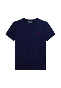 Polo Ralph Lauren T-Shirt 211971872004 Granatowy Slim Fit. Typ kołnierza: polo. Kolor: niebieski. Materiał: bawełna #1