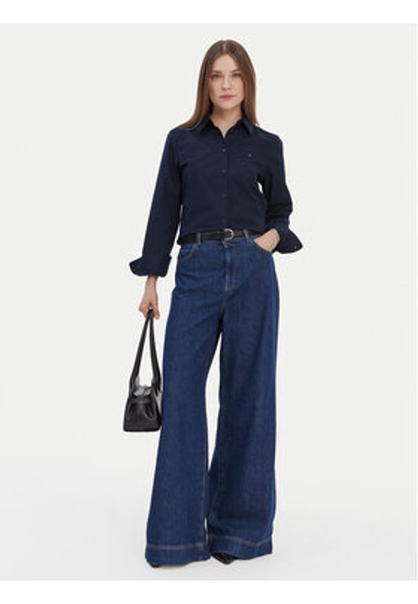 TOMMY HILFIGER - Tommy Hilfiger Koszula WW0WW43577 Granatowy Regular Fit. Kolor: niebieski. Materiał: bawełna
