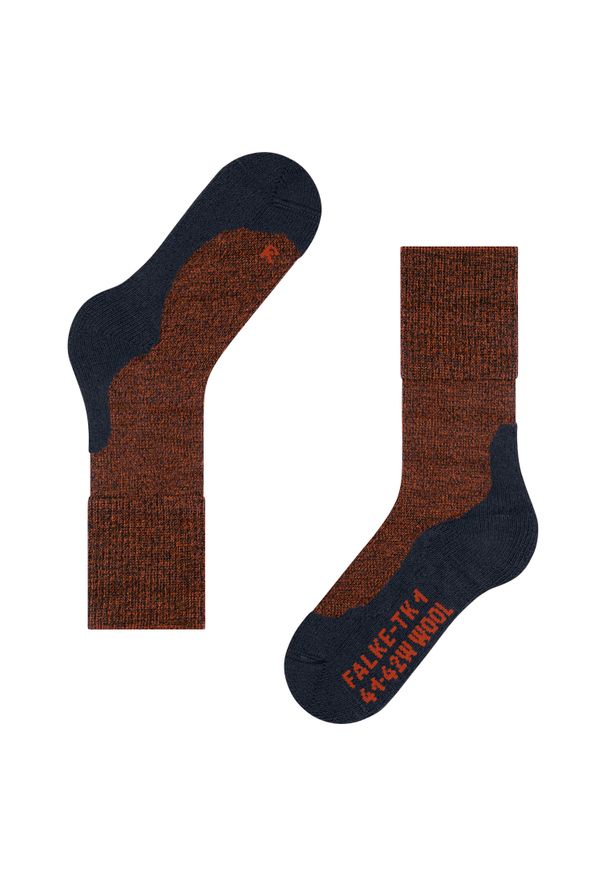 Skarpetki Falke TK1 Adventure Wool. Kolor: pomarańczowy. Materiał: wełna. Sport: outdoor, turystyka piesza