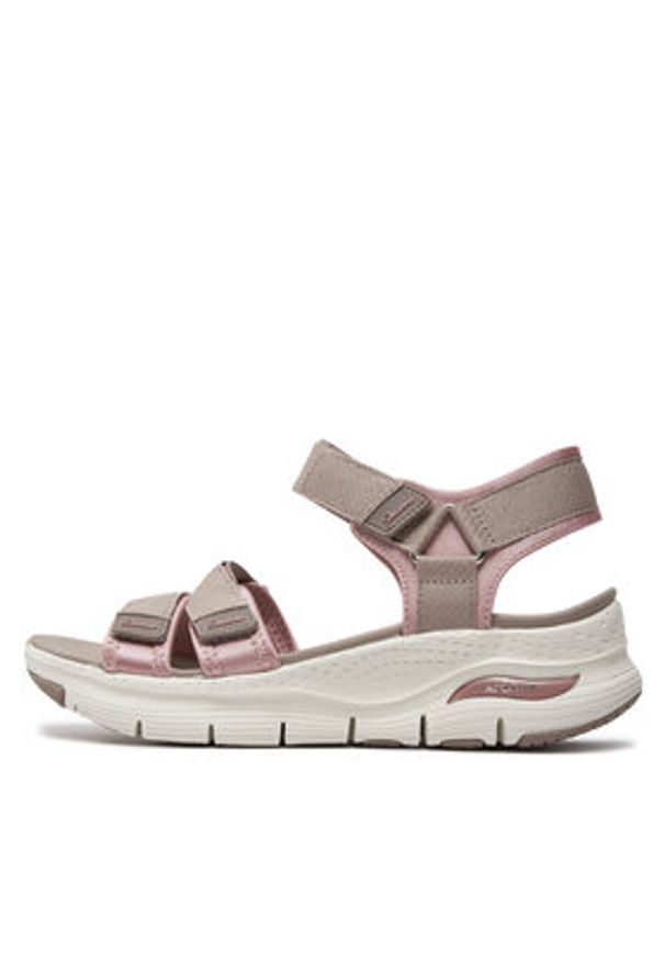 skechers - Skechers Sandały Arch Fit-Fresh Bloom 119305/TPPK Beżowy. Kolor: beżowy. Materiał: materiał