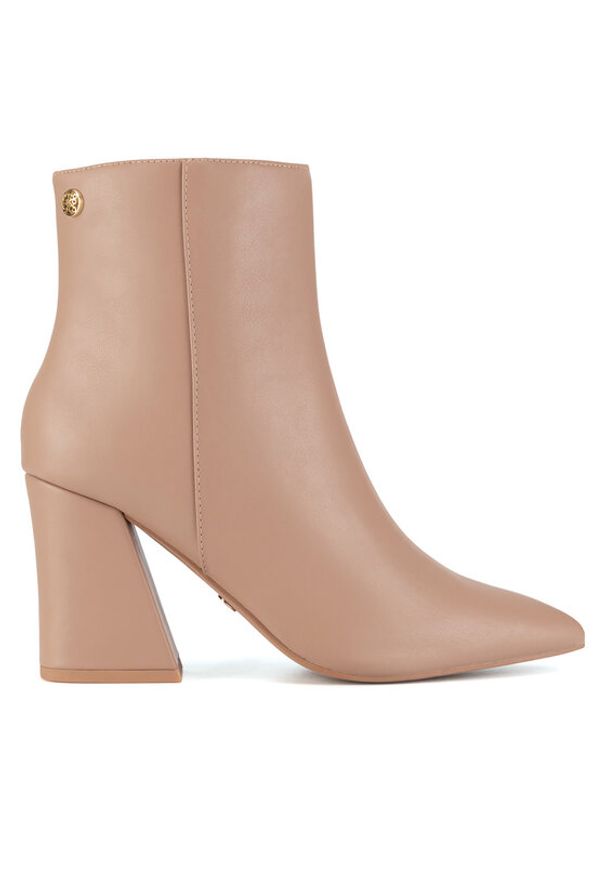 Nine West Botki CEO-AIDA-01 Beżowy. Kolor: beżowy. Materiał: materiał