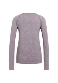 Odlo - Koszulka z długim rękawem damska ODLO Essential Seamless T-Shirt Crew Neck. Kolor: fioletowy. Długość rękawa: długi rękaw. Długość: długie