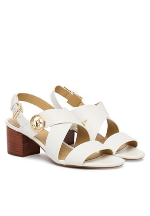 MICHAEL Michael Kors Sandały Vera Mid 40S4VEMS1L Écru. Materiał: skóra