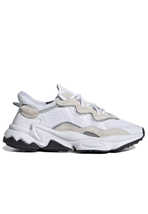 Adidas - Buty adidas Originals Ozweego EE7773 - białe. Okazja: na co dzień. Kolor: biały. Materiał: guma, zamsz, skóra. Szerokość cholewki: normalna. Sezon: lato