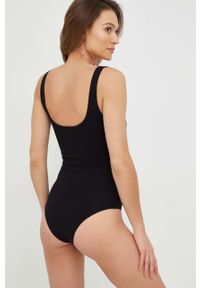 Hugo - HUGO body kolor czarny gładki. Kolor: czarny. Materiał: bawełna, materiał. Wzór: gładki #2