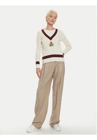 Lauren Ralph Lauren - LAUREN RALPH LAUREN Sweter 200951624002 Écru Regular Fit. Materiał: bawełna