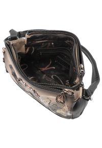 Brązowa Torebka Anekke Modna Damska Listonoszka. Kolor: brązowy. Wzór: aplikacja. Materiał: zdobione. Styl: casual. Rodzaj torebki: na ramię #7