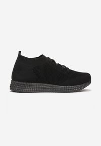 Born2be - Czarne Buty Sportowe Marza. Nosek buta: okrągły. Kolor: czarny. Materiał: materiał. Szerokość cholewki: normalna #3