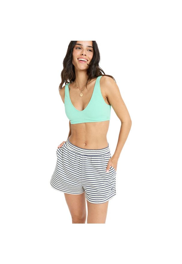 Roxy - Spodenki dresowe dla Kobiety PERFECT STRIPE Niebieski. Kolor: niebieski. Materiał: tkanina, poliester, bawełna. Długość: krótkie. Wzór: paski